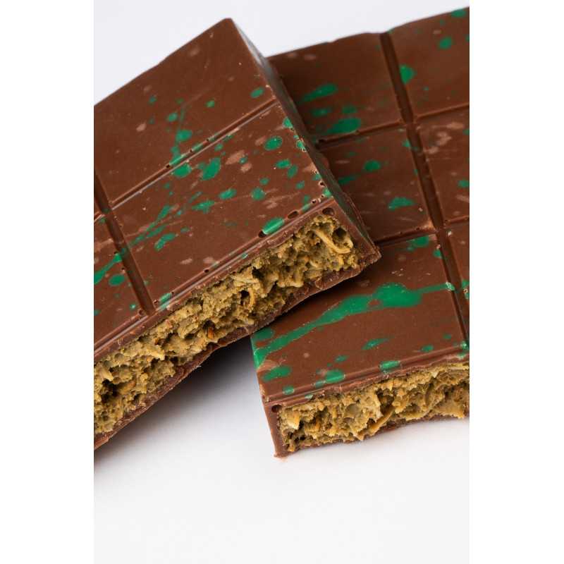 Tablette Dubaï Pistache Knafeh Artisanale | Calderon Chocolatier