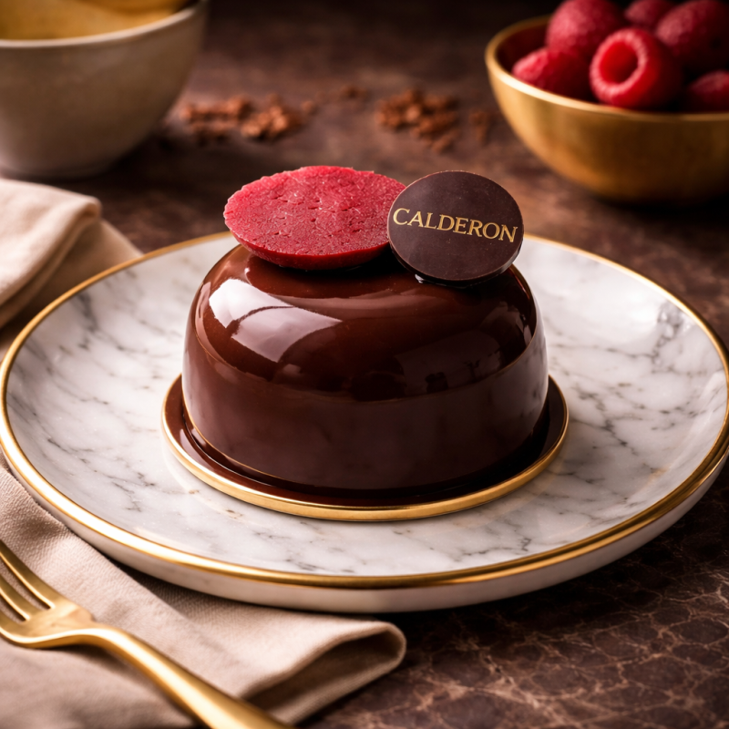 Grenat - Pâtisserie Individuelle Chocolat Framboise | Calderon Saint-Raphaël et Cannes