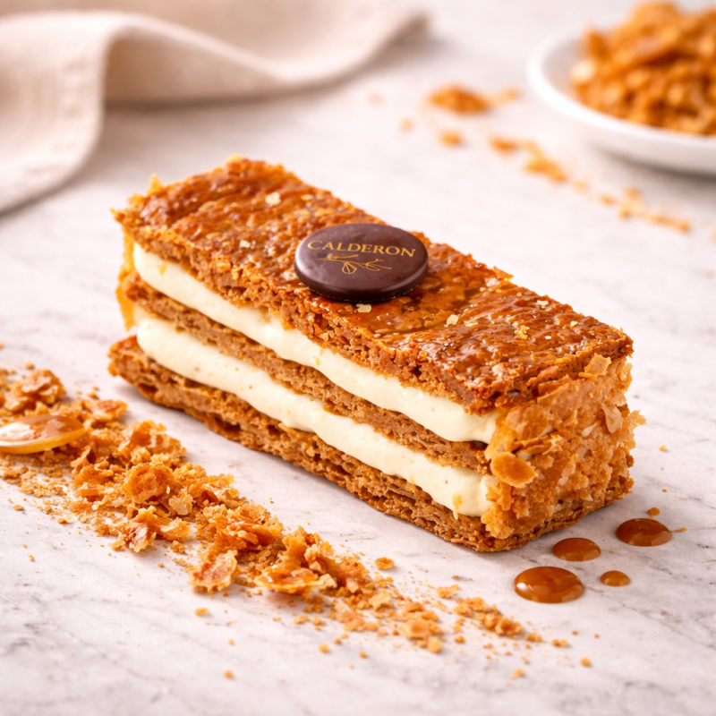 Millefeuille Individuel Vanille de Madagascar | Calderon Saint-Raphaël, Cannes.