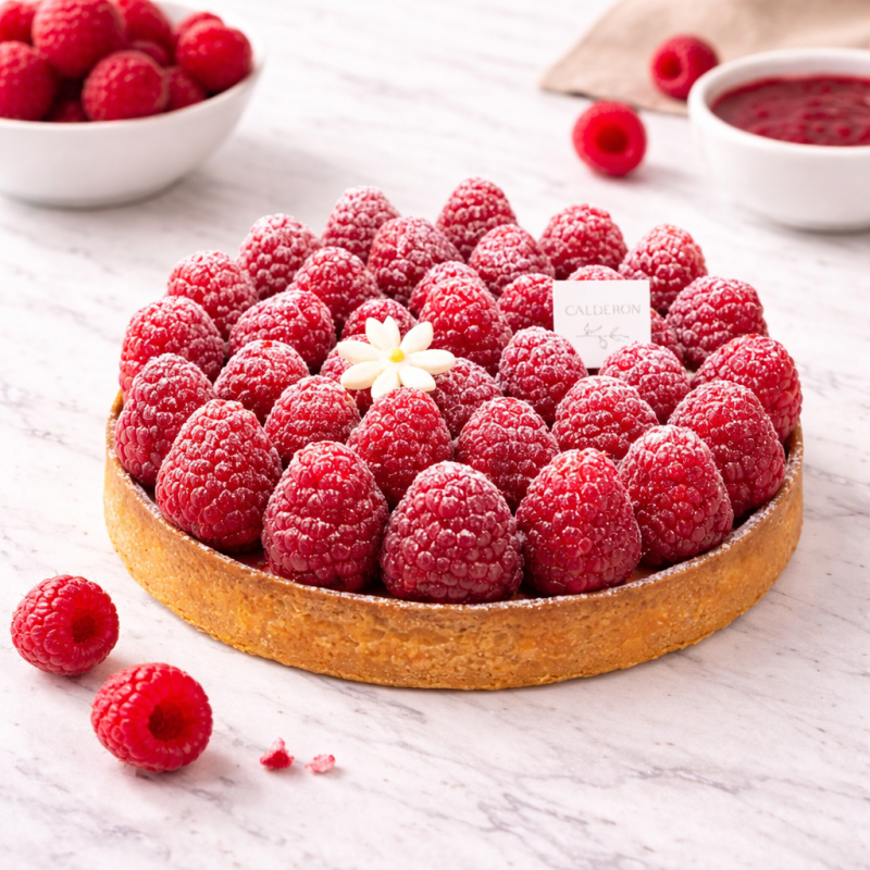 Tarte Framboise Vanille Artisanale | Calderon Saint-Raphaël et Cannes