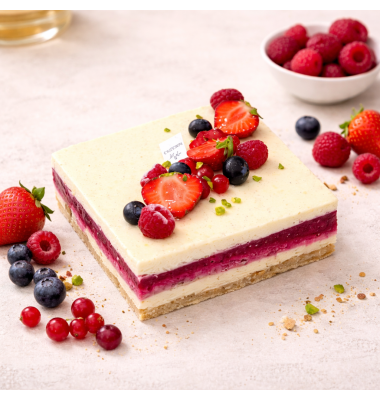 Entremet Rubis Vanille Fruits Rouges Artisanal | Calderon Saint-Raphaël et Cannes