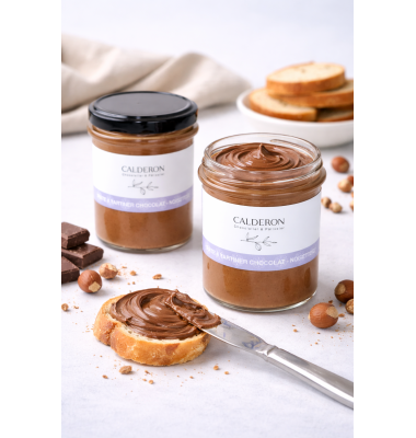 Pâte à tartiner Chocolat Noisettes du Piémont Artisanale | Calderon