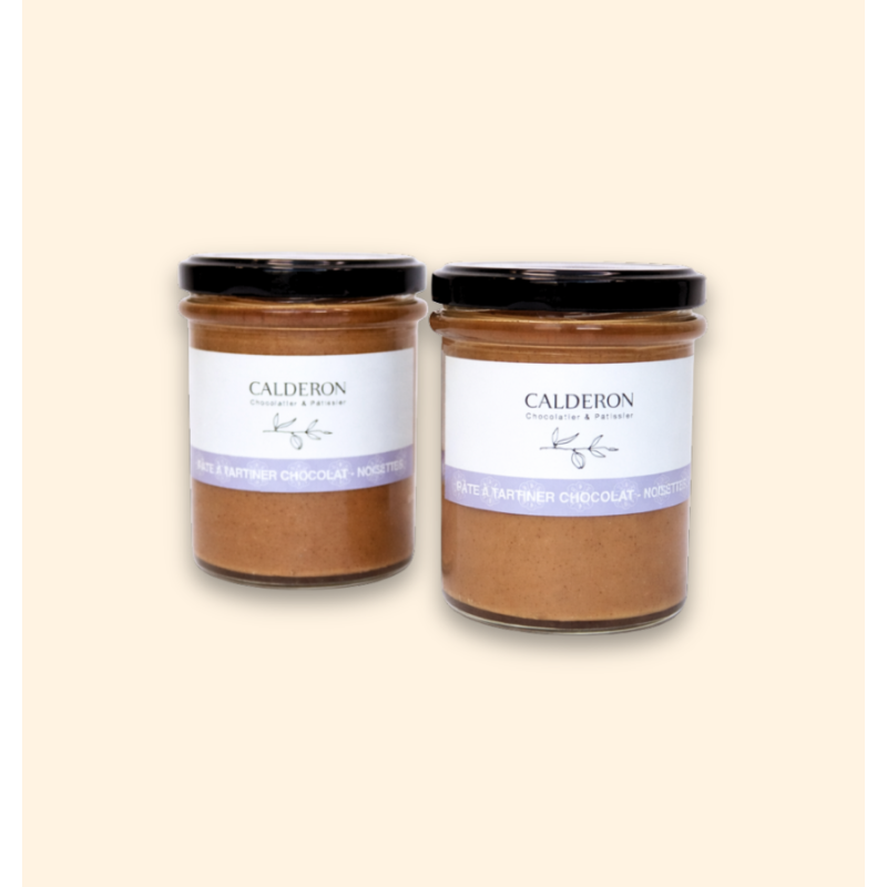 Pâte à tartiner Chocolat Noisettes du Piémont Artisanale | Calderon