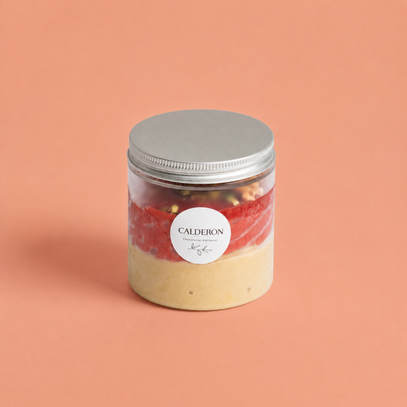 Glace Fraise Pistache | Calderon Chocolatier Pâtissier
