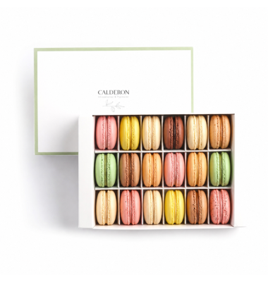 Coffret 18 macarons artisanaux | Calderon - Saint Raphaël | & Cannes.