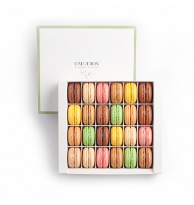 Coffret 24 macarons artisanaux | Calderon - Saint Raphaël | & Cannes.
