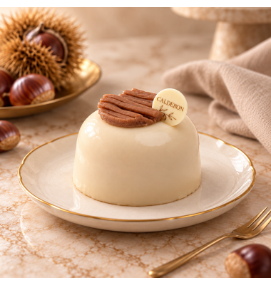 Gâteau ardéchois à la crème de marrons et éclats de marrons confits