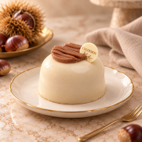 Gâteau ardéchois à la crème de marrons et éclats de marrons confits