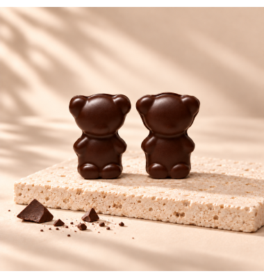 Nounours Guimauve Vanille Chocolat Noir | Calderon Saint-Raphaël et Cannes